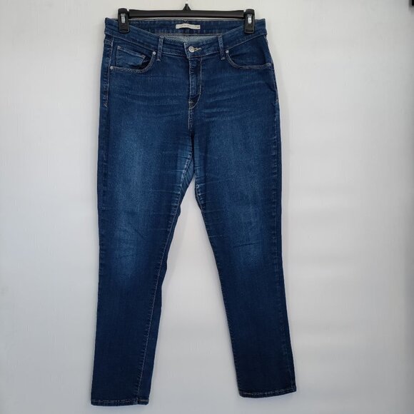 Levi's Plus Size Mid-Rise Skinny Ankle Distressed Denim Jeans Size 32 Women - Picture 1 of 16